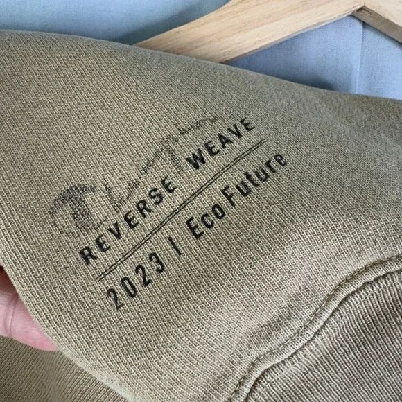 REVERSE WEAVE Crew Sweatshirt Beige‎ XL Long sleeve Cicio Eco Botanical Dyes - Picture 4 of 7